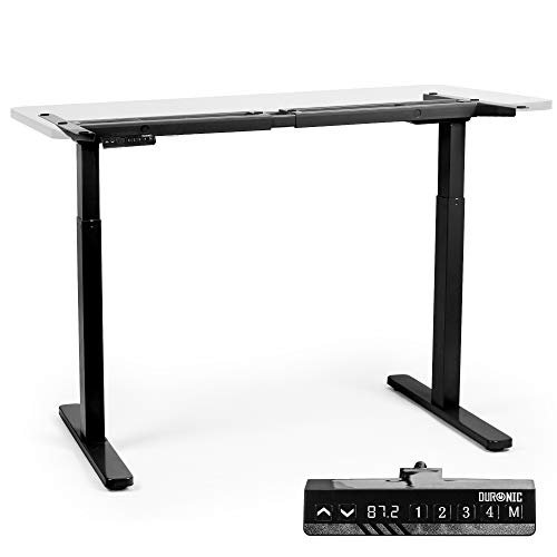 Duronic TM22 BK Schreibtisch Tischgestell | Elektrisch höhenverstellbar bis 116 cm | Gestell für Tischplatten bis 180 cm | Tischbein stufenlos 2 Motoren | 4 Memory Slots | Computertisch Home Office von Duronic