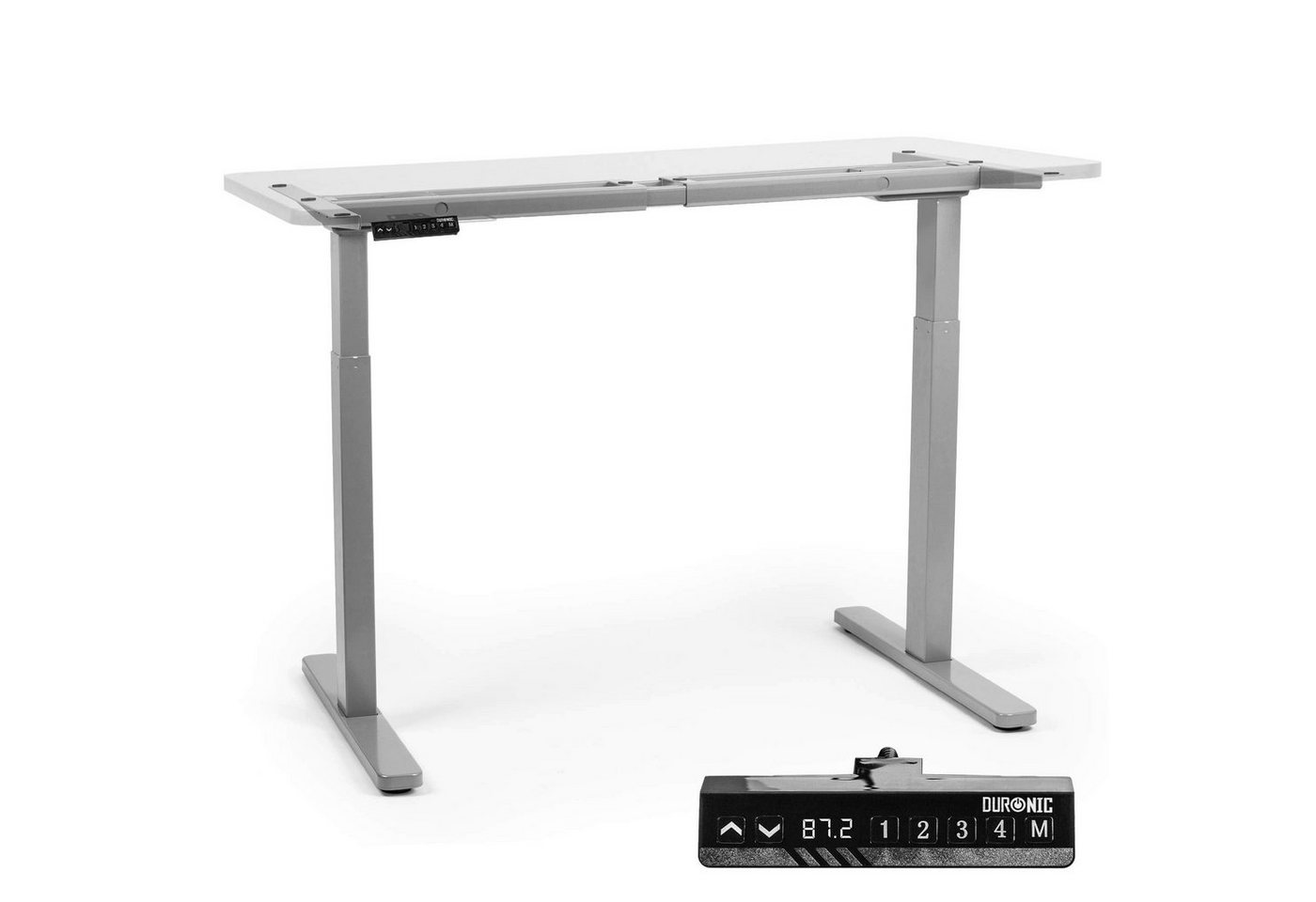 Duronic Tischgestell, TM22 BK Schreibtisch Tischgestell, Elektrisch höhenverstellbar bis 116 cm, Gestell für Tischplatten bis 180 cm, Tischbein stufenlos 2 Motoren, 4 Memory Slots, Computertisch Home Office von Duronic