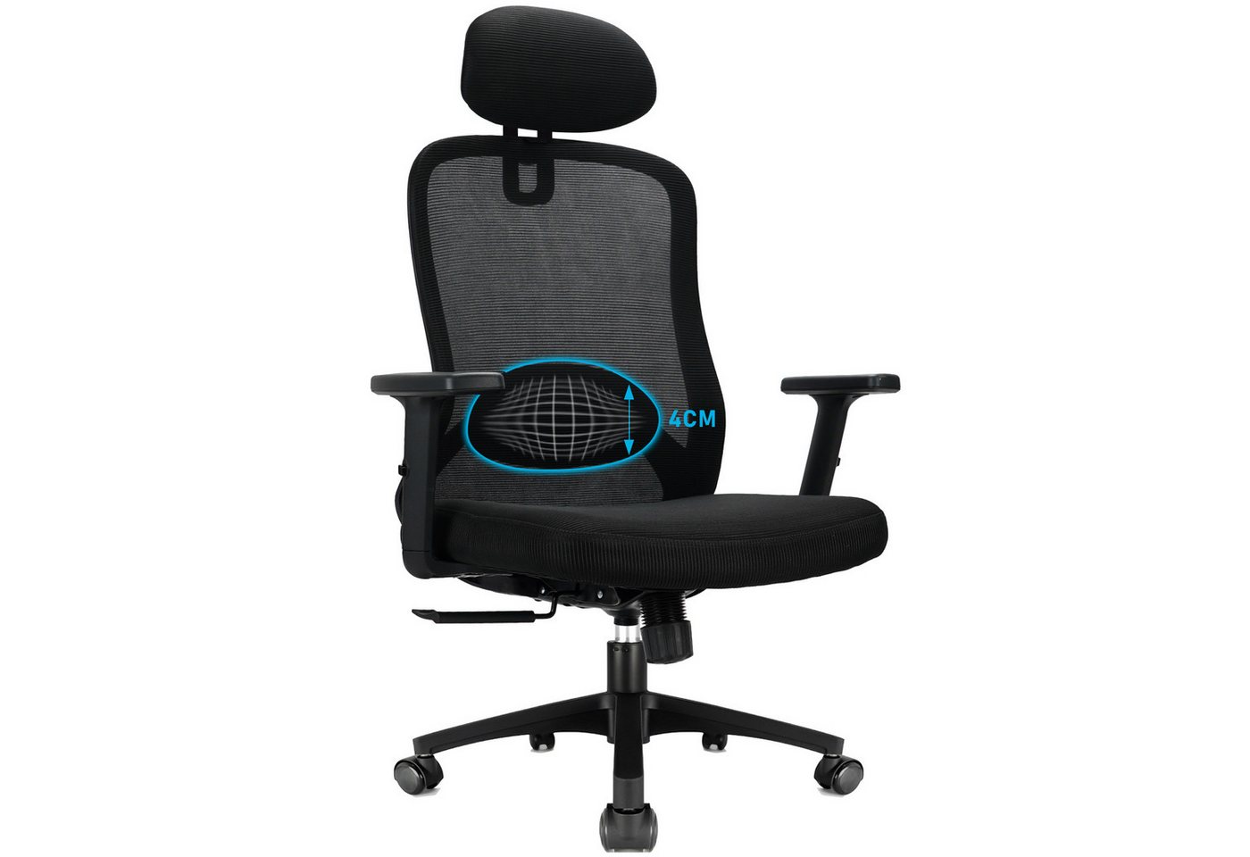 Durrafy Bürostuhl Chefsessel aus Mesh,Ergonomischer Schreibtischstuhl,stuhl,Bürostuhl, Verstellbarer Armlehnen, Lendenwirbelstütze,Drehstuhl Wippfunktion Durrafy Bürostuhl Chefsessel aus Mesh,Ergonomischer Schreibtischstuhl,stuhl,Bürostuhl, Verstellbarer Armlehnen, Lendenwirbelstütze,Drehstuhl Wippfunktion von Durrafy