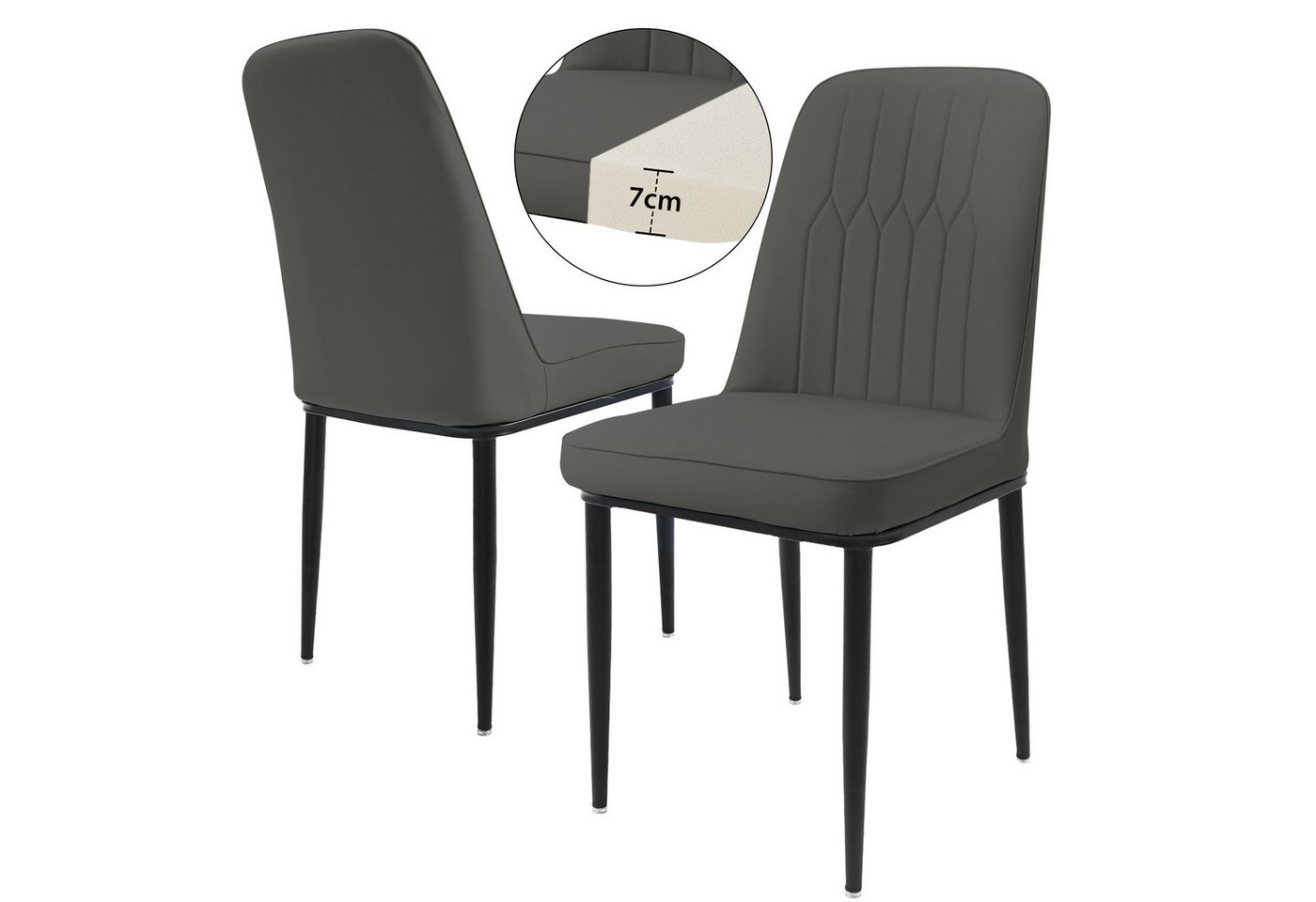 Durrafy Esszimmerstuhl Küchenstuhl Esszimmerstuhl,Polsterstuhl,Wohnzimmerstuhl (2 St), Erhältlich in 2st 4st 6st in zwei Farben. von Durrafy