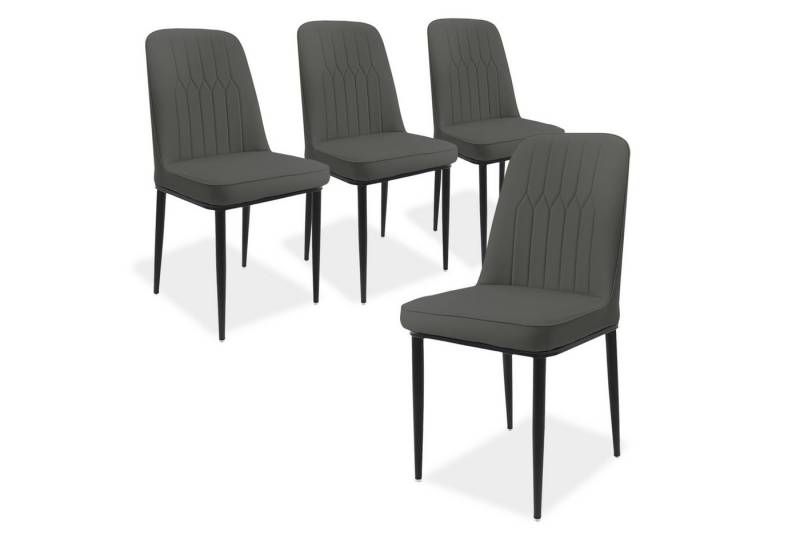 Durrafy Esszimmerstuhl Set 2/4/6 Küchenstuhl,Samtbezug-stuhl,7cm Schwamm,Polsterstuhl (4 St), 150 kg Tragfähigkeit,ergonomisches Design von Durrafy