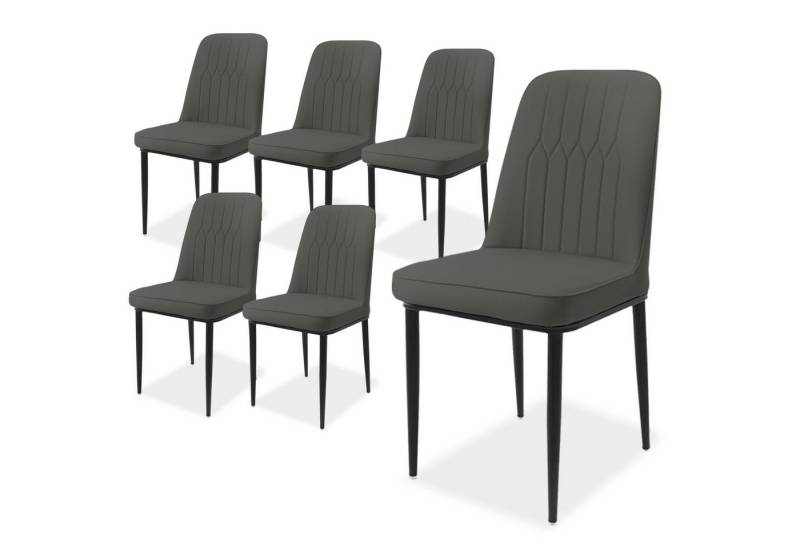 Durrafy Esszimmerstuhl Set 2/4/6 Küchenstuhl,Samtbezug-stuhl,7cm Schwamm,Polsterstuhl (6 St), 150 kg Tragfähigkeit,ergonomisches Design von Durrafy