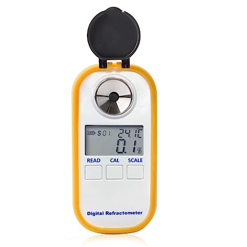 Durratou Messgerät DR301 Tragbares digitales Honigrefraktometer 4-in-1 Brix/Wasser/Be'/Refraktometer Digital Refraktometer von Durratou