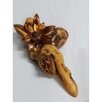 Blumen-Set Auf Beeindruckende Stück Treibholz Kupfer von DurstonsDelights