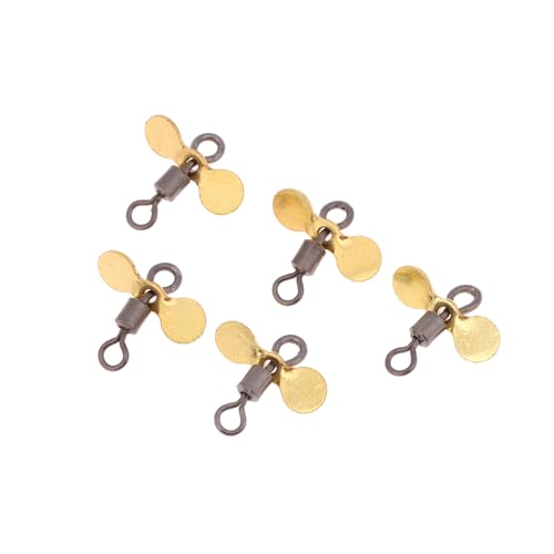 Dusarls 5 Stück Plug Casting Angeln Propeller Blade Turbo Propeller Spinner Klingen DIY Angelköder Haken Köder Angelzubehör von Dusarls