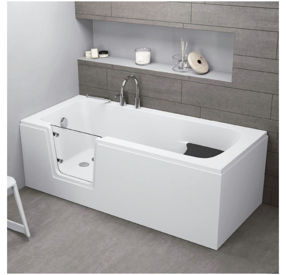 Dusche-24 Badewanne Badewanne mit Tür 140x70, 150x75, 160x75, 170x75 und 180x80 cm PAVO von Dusche-24