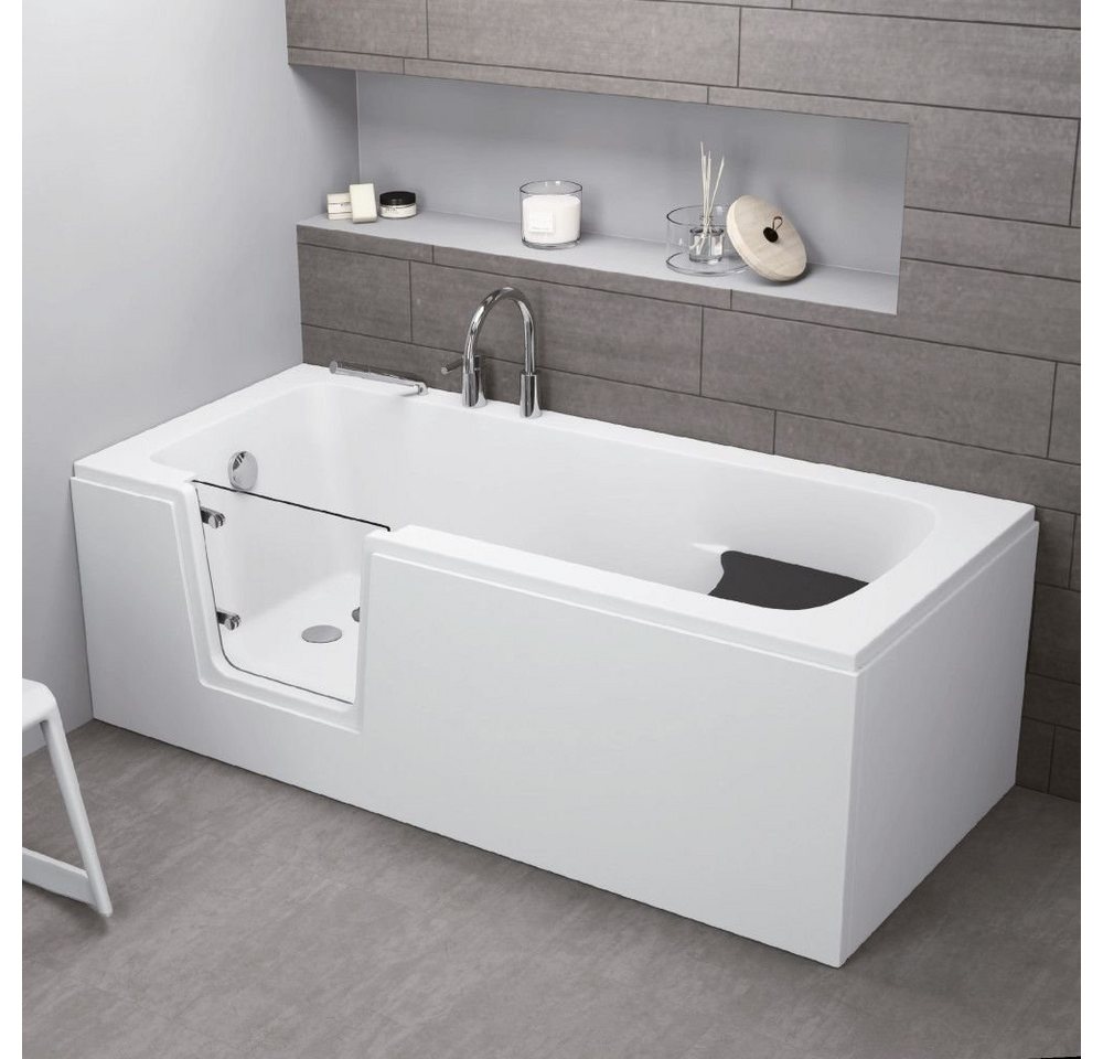 Dusche-24 Badewanne Badewanne mit Tür 140x70, 150x75, 160x75, 170x75 und 180x80 cm PAVO von Dusche-24