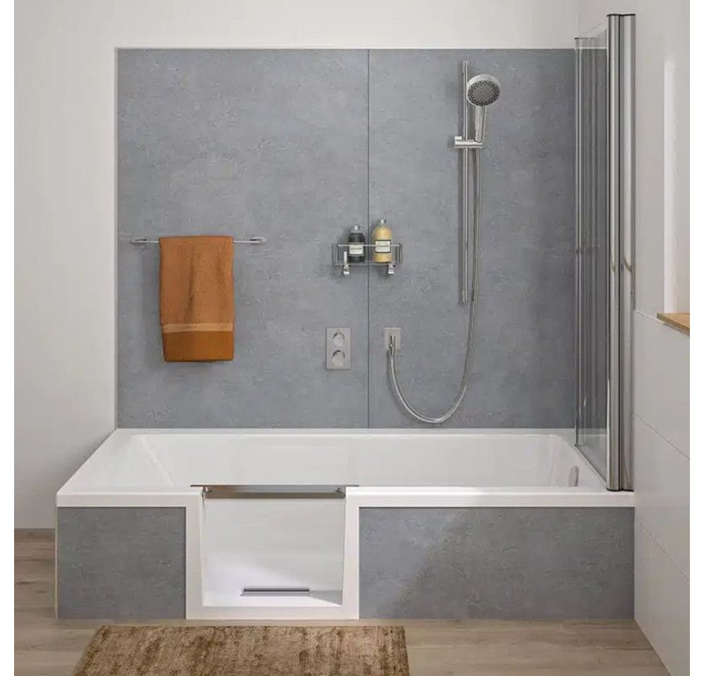 Dusche-24 Badewanne Badewanne mit Tür von 160x70 bis 180x80 cm LIVORNO von Dusche-24