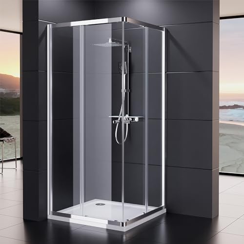 Duschmeister Economy Eckeinstieg 75x90 cm mit Schiebetüren Höhe 185 cm Dusche mit Gleittüren Duschkabine Duschabtrennung 750 x 900 mm - ausschwenkbare Türelemente für die leichte Reinigung Duschmeister Economy Eckeinstieg 75x90 cm mit Schiebetüren Höhe 185 cm Dusche mit Gleittüren Duschkabine Duschabtrennung 750 x 900 mm - ausschwenkbare Türelemente für die leichte Reinigung von Duschmeister