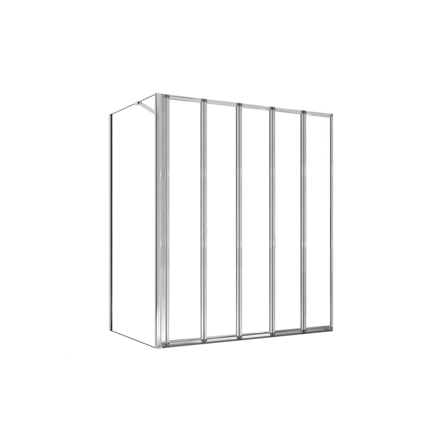 Duschparadies 120 x 140 cm Badewannenaufsatz Mit 60cm Seitenwand 5-tlg Faltwand 4mm ESG Sicherheitsglas Duschabtrennung Eck Hochglanz Verchromt Duschparadies 120 x 140 cm Badewannenaufsatz Mit 60cm Seitenwand 5-tlg Faltwand 4mm ESG Sicherheitsglas Duschabtrennung Eck Hochglanz Verchromt von Duschparadies