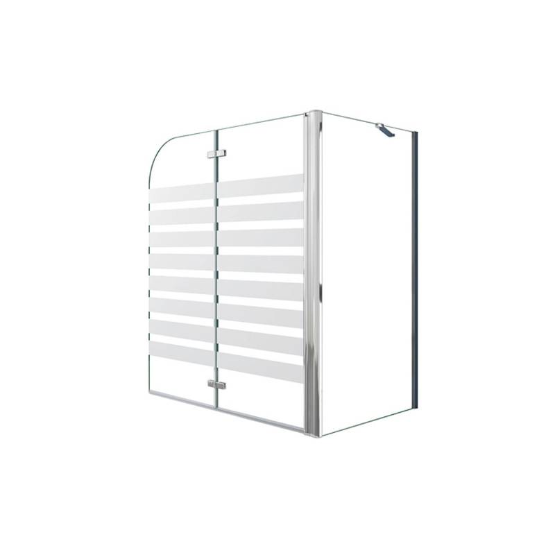 Duschparadies 120 x 140 cm Badewannenaufsatz Mit 80cm Seitenwand 2-tlg Faltwand 6mm NANO ESG-Sicherheitsglas Duschabtrennung Eck Links Montage von Duschparadies