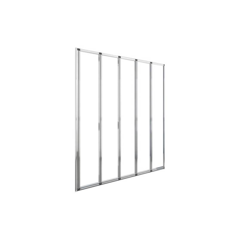 Duschparadies 120 x 140cm Badewannenaufsatz 5tlg Faltwand 4mm ESG Sicherheitsglas Badewannenfaltwand Duschabtrennung Hochglanz Verchromt von Duschparadies
