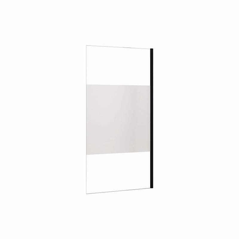 Duschparadies 140 x 200cm Walk in Dusche 8mm Nano Glas Duschwand Milchglasstreifen Schwarzrahmen Duschparadies 140 x 200cm Walk in Dusche 8mm Nano Glas Duschwand Milchglasstreifen Schwarzrahmen von Duschparadies