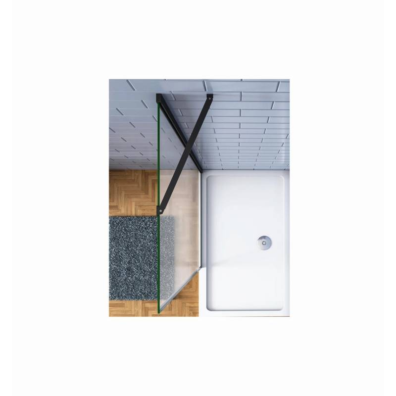 Duschparadies 200cm Wandprofil mit Stabilisierungsstange Stabilisator 50cm Für 6-8mm Glas Walk-in Dusche Glas Seitenwand Schwarz Duschparadies 200cm Wandprofil mit Stabilisierungsstange Stabilisator 50cm Für 6-8mm Glas Walk-in Dusche Glas Seitenwand Schwarz von Duschparadies