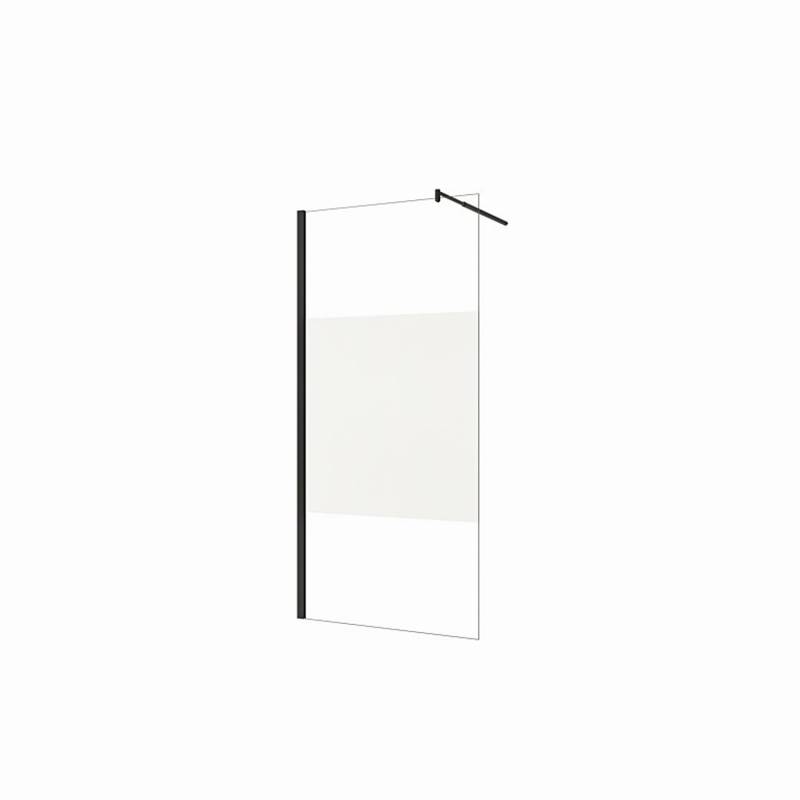 Duschparadies 200cm Wandprofil mit Stabilisierungsstange Stabilisator Ausziehbar 70-120cm Für 6-10mm Glas Walk-in Dusche Glas Seitenwand Schwarz von Duschparadies