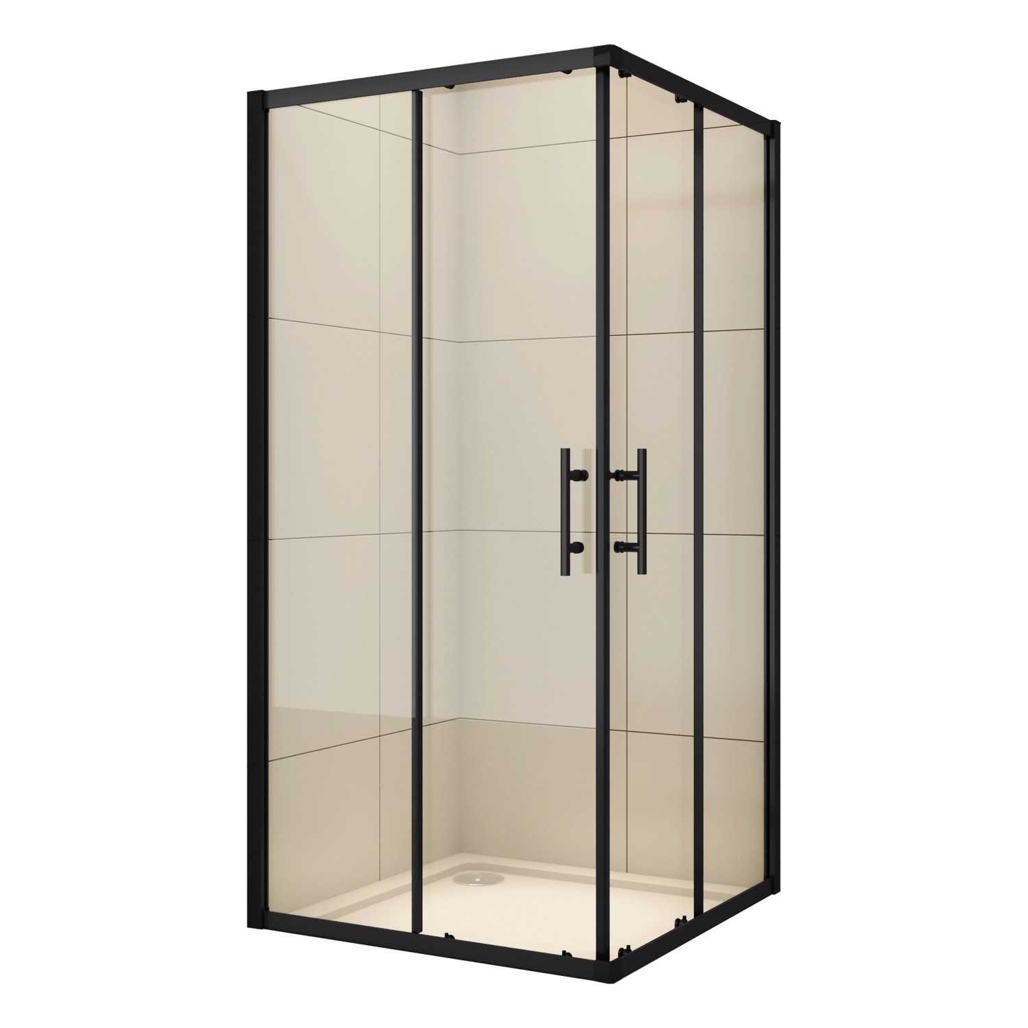 Duschparadies 80x90cm Schwarze Eckeinstieg Schiebetür 8mm Nano ESG Glas Duschabtrennung Duschtür Dusche Duschparadies 80x90cm Schwarze Eckeinstieg Schiebetür 8mm Nano ESG Glas Duschabtrennung Duschtür Dusche von Duschparadies