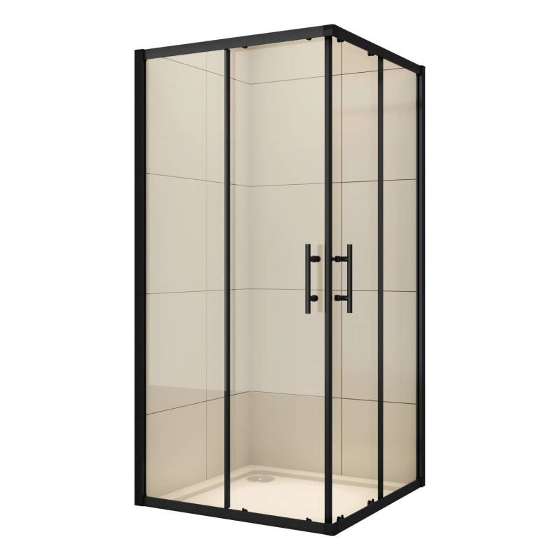 Duschparadies 80x90cm Schwarze Eckeinstieg Schiebetür 8mm Nano ESG Glas Duschabtrennung Duschtür Dusche Duschparadies 80x90cm Schwarze Eckeinstieg Schiebetür 8mm Nano ESG Glas Duschabtrennung Duschtür Dusche von Duschparadies
