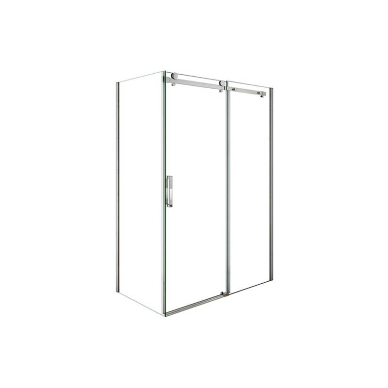 Duschparadies Duschkabine 110x90cm Höhe 195cm Schiebetür x Seitenwand 8mm ESG Nano Glas Dusche Duschabtrennung Hochglanz Verchromt von Duschparadies