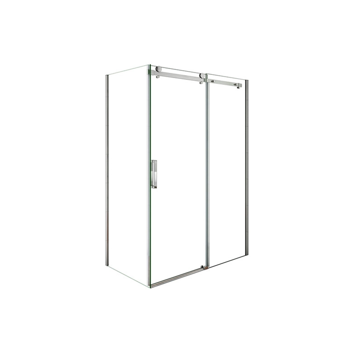 Duschparadies Duschkabine 135x90cm Höhe 195cm Schiebetür x Seitenwand 8mm ESG Nano Glas Dusche Duschabtrennung Hochglanz Verchromt von Duschparadies