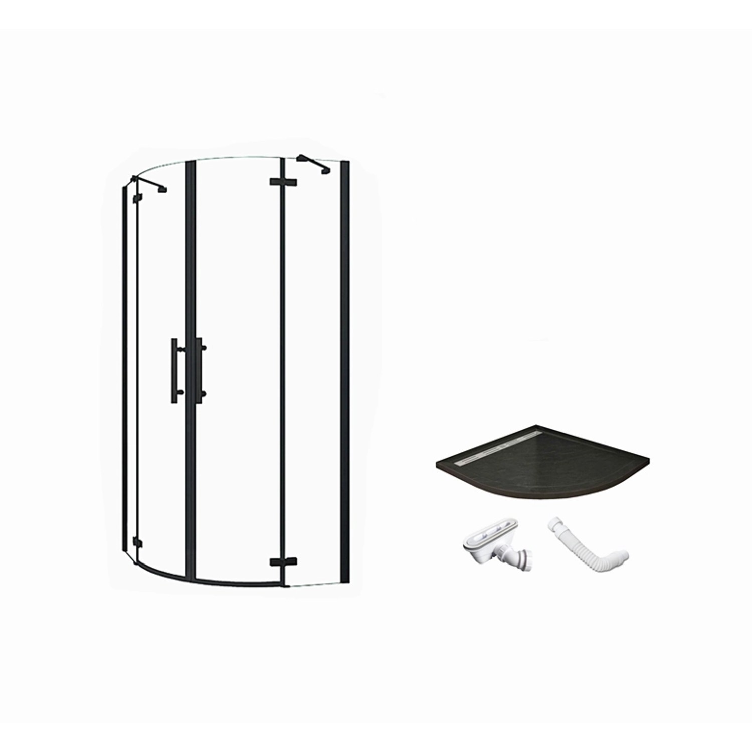 Duschparadies Duschkabine 80 x 80 cm Runddusche Höhe 195cm Schwarz Viertelkreis Duschabtrennung 6mm Nano Glas Dusche Mit Schwarz Duschtasse Typ HQXB Duschparadies Duschkabine 80 x 80 cm Runddusche Höhe 195cm Schwarz Viertelkreis Duschabtrennung 6mm Nano Glas Dusche Mit Schwarz Duschtasse Typ HQXB von Duschparadies