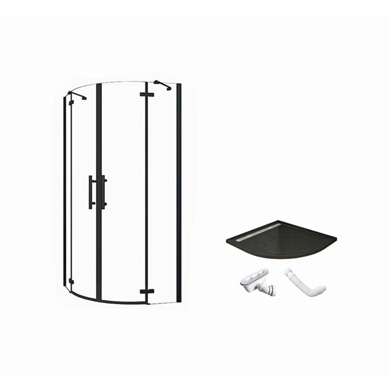 Duschparadies Duschkabine 80 x 80 cm Runddusche Höhe 195cm Schwarz Viertelkreis Duschabtrennung 6mm Nano Glas Dusche Mit Schwarz Duschtasse Typ HQXB Duschparadies Duschkabine 80 x 80 cm Runddusche Höhe 195cm Schwarz Viertelkreis Duschabtrennung 6mm Nano Glas Dusche Mit Schwarz Duschtasse Typ HQXB von Duschparadies