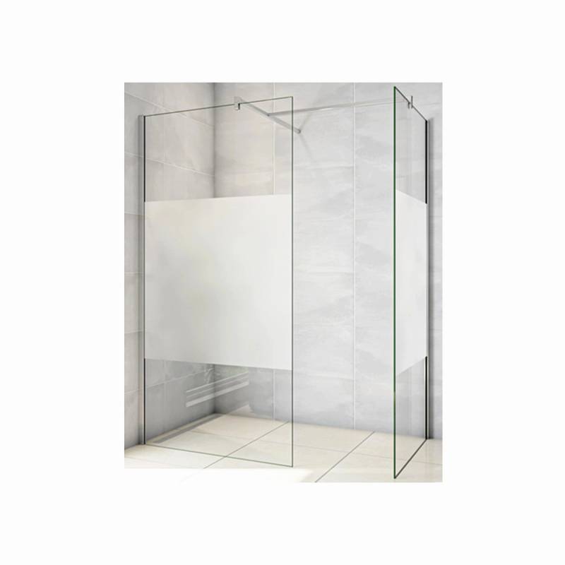 Duschparadies Duschkabine 85 x 70 x 200cm Walk in Glas 8mm Nano Glas Satiniert Mit Streifen Mit 90cm Stabilierungsstange x 2 Duschparadies Duschkabine 85 x 70 x 200cm Walk in Glas 8mm Nano Glas Satiniert Mit Streifen Mit 90cm Stabilierungsstange x 2 von Duschparadies