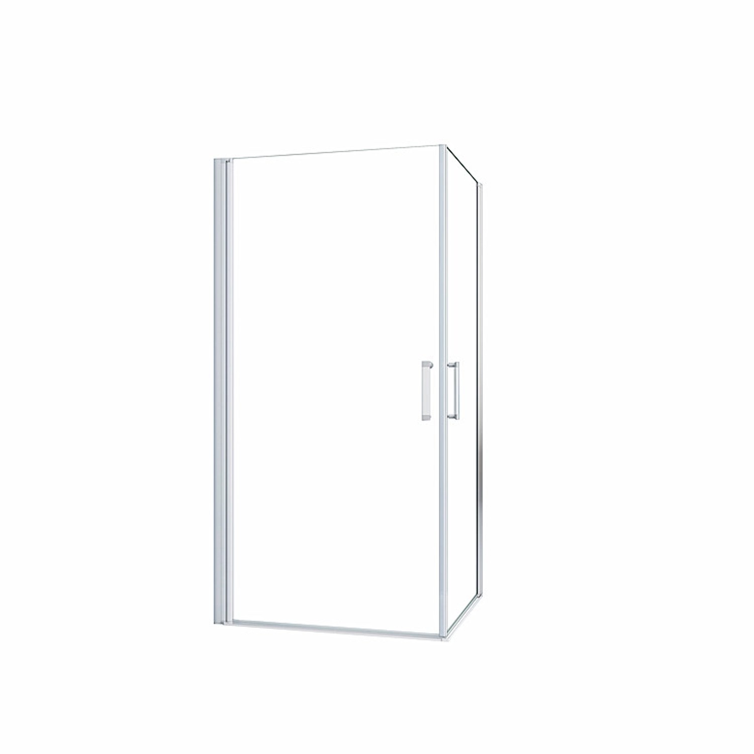 Duschparadies Duschkabine Eckeinstieg 80 x 70 cm Höhe 185cm Pendeltür Schwingtür 5mm ESG Sicherheitsglas Eckdusche Duschtür Pendeltür x2 von Duschparadies