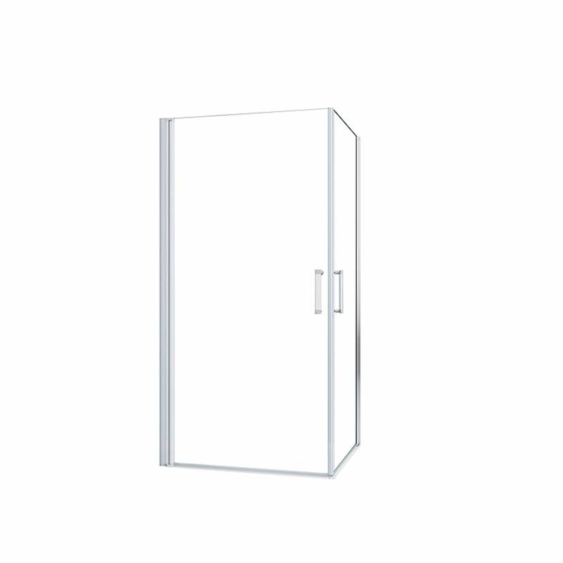 Duschparadies Duschkabine Eckeinstieg 80 x 70 cm Höhe 185cm Pendeltür Schwingtür 5mm ESG Sicherheitsglas Eckdusche Duschtür Pendeltür x2 von Duschparadies