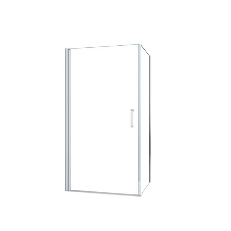 Duschparadies Duschkabine Eckeinstieg 80 x 80 cm Höhe 185cm Pendeltür Schwingtür 5mm ESG Sicherheitsglas Eckdusche Duschtür x Seitenwand von Duschparadies