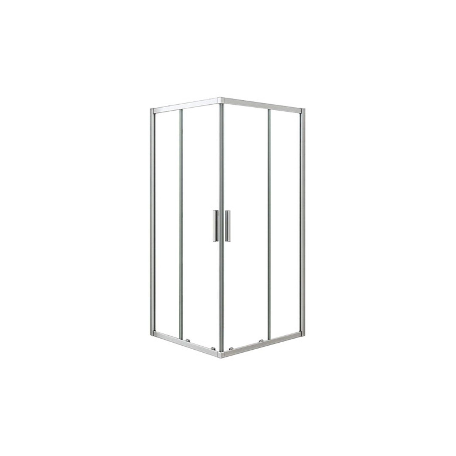 Duschparadies Duschkabinen Eckeinstieg 76 x 76cm Schiebetür Höhe 185cm Duschtür 5mm ESG SicherheitsglasDusche Duschabtrennung von Duschparadies