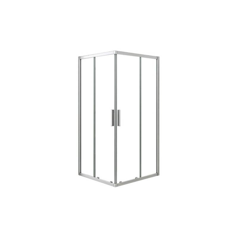 Duschparadies Duschkabinen Eckeinstieg 76 x 76cm Schiebetür Höhe 185cm Duschtür 5mm ESG SicherheitsglasDusche Duschabtrennung von Duschparadies