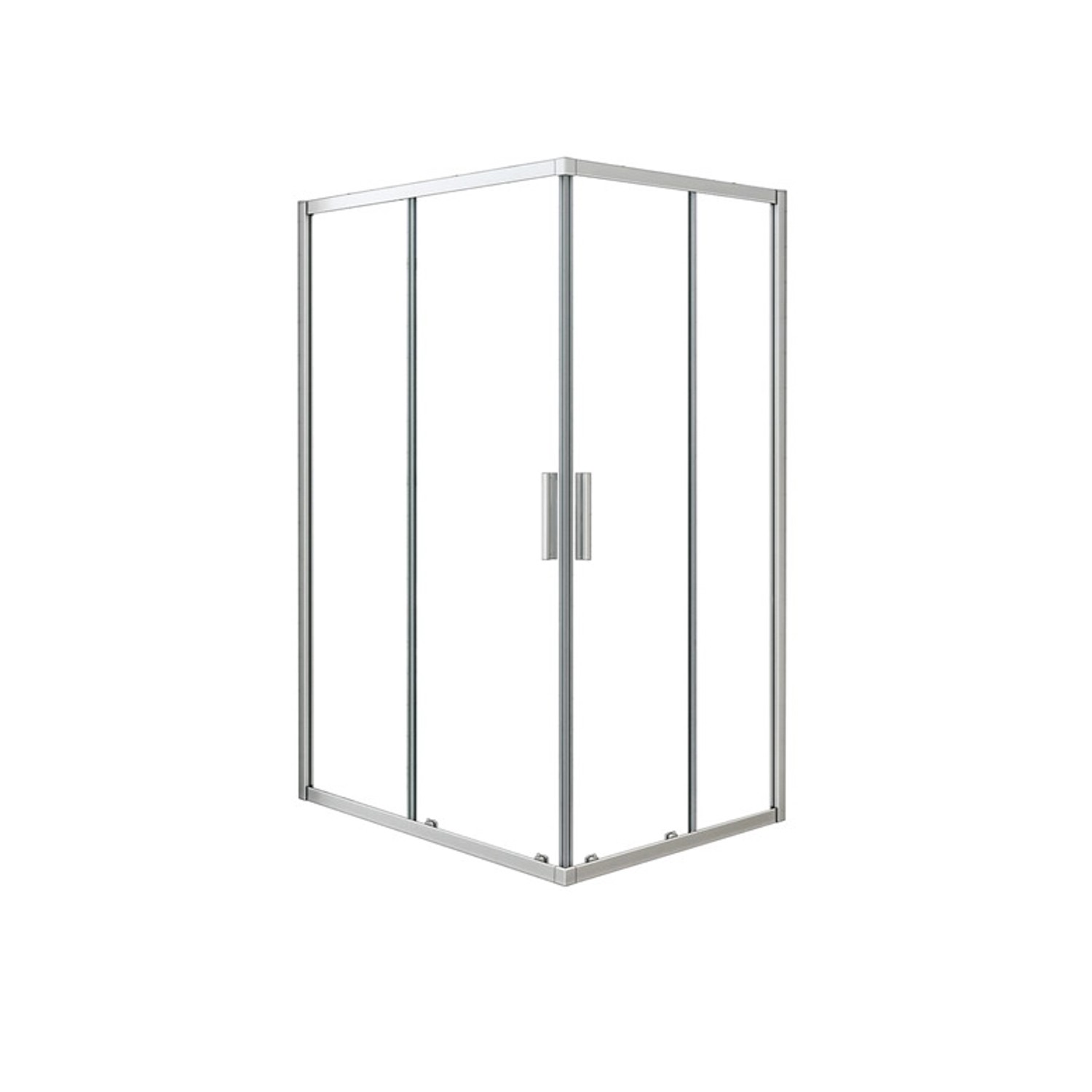 Duschparadies Duschkabinen Eckeinstieg 90 x 80cm Schiebetür Höhe 185cm Duschtür 5mm ESG SicherheitsglasDusche Duschabtrennung von Duschparadies