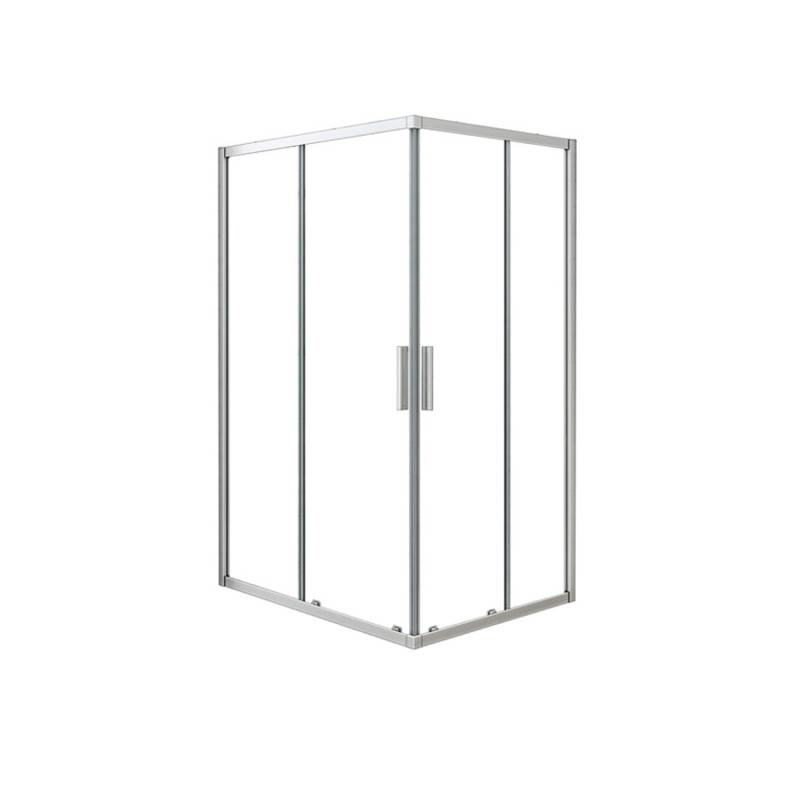 Duschparadies Duschkabinen Eckeinstieg 90 x 80cm Schiebetür Höhe 185cm Duschtür 5mm ESG SicherheitsglasDusche Duschabtrennung von Duschparadies