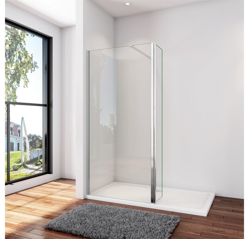 Duschparadies Duschwand 8mm Nano Sicherheitsglas Walk in Dusche mit drehbares Panel Trennwand, Einscheibensicherheitsglas, (Set), NanoGlas von Duschparadies