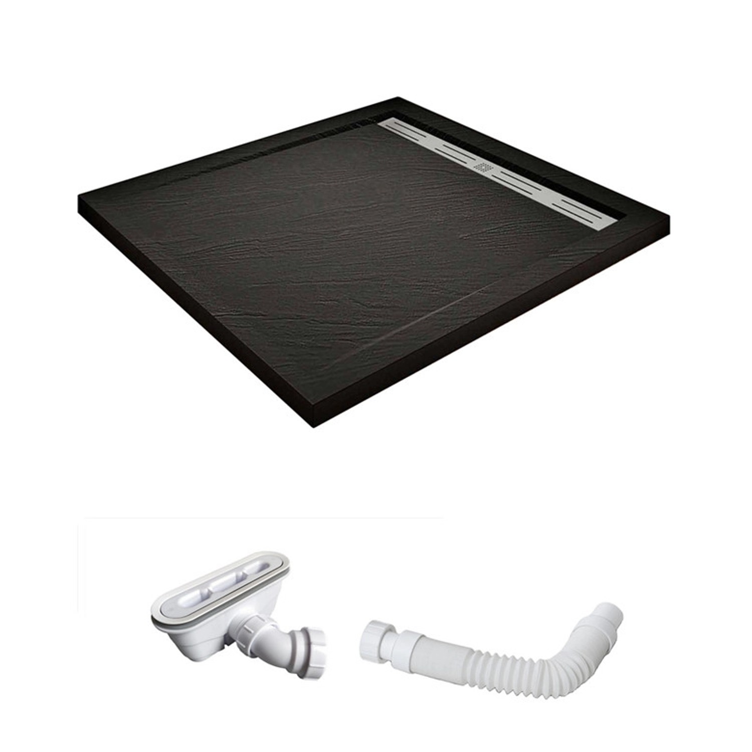 Duschparadies Duschwanne Duschtasse 90x90x3cm für Duschkabine Duschwand Walk-in Glas Stein-Effekt Quadrat Schwarz mit Ablaufabdeckung Ablaufgarnitur Duschparadies Duschwanne Duschtasse 90x90x3cm für Duschkabine Duschwand Walk-in Glas Stein-Effekt Quadrat Schwarz mit Ablaufabdeckung Ablaufgarnitur von Duschparadies