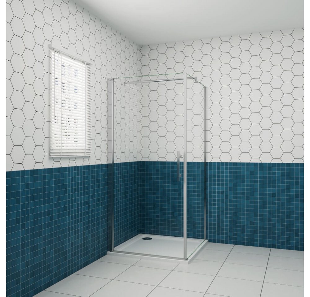 Duschparadies Eckdusche 195cm Drehtür 6mm ESG mit Seitenwand Duschkabine Duschtür, BxT: 70x70 cm, Einscheibensicherheitsglas, ebenerdiger Einbau möglich Duschparadies Eckdusche 195cm Drehtür 6mm ESG mit Seitenwand Duschkabine Duschtür, BxT: 70x70 cm, Einscheibensicherheitsglas, ebenerdiger Einbau möglich von Duschparadies