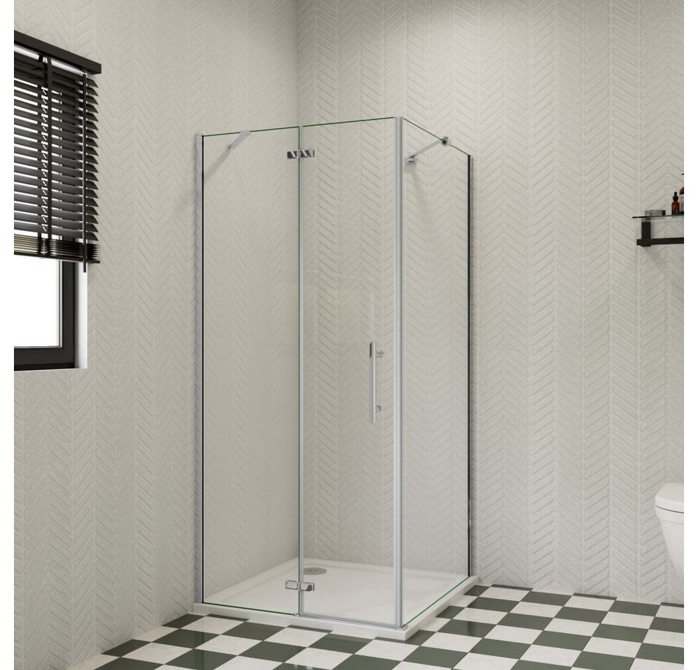 Duschparadies Eckdusche 195cm Scharniertür Falttür mit Seitenwand Duschtür Duschkabine, BxT: 76x70 cm, ebenerdiger Einbau möglich Duschparadies Eckdusche 195cm Scharniertür Falttür mit Seitenwand Duschtür Duschkabine, BxT: 76x70 cm, ebenerdiger Einbau möglich von Duschparadies