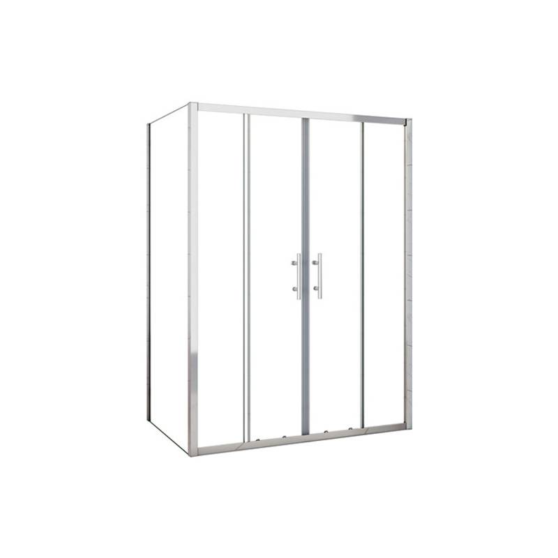 Duschparadies Schiebetür x Seitenwand 160 x 76 cm Duschkabine 5mm ESG Sicherheitsglas Höhe 190cm Dusche Duschabtrennung von Duschparadies