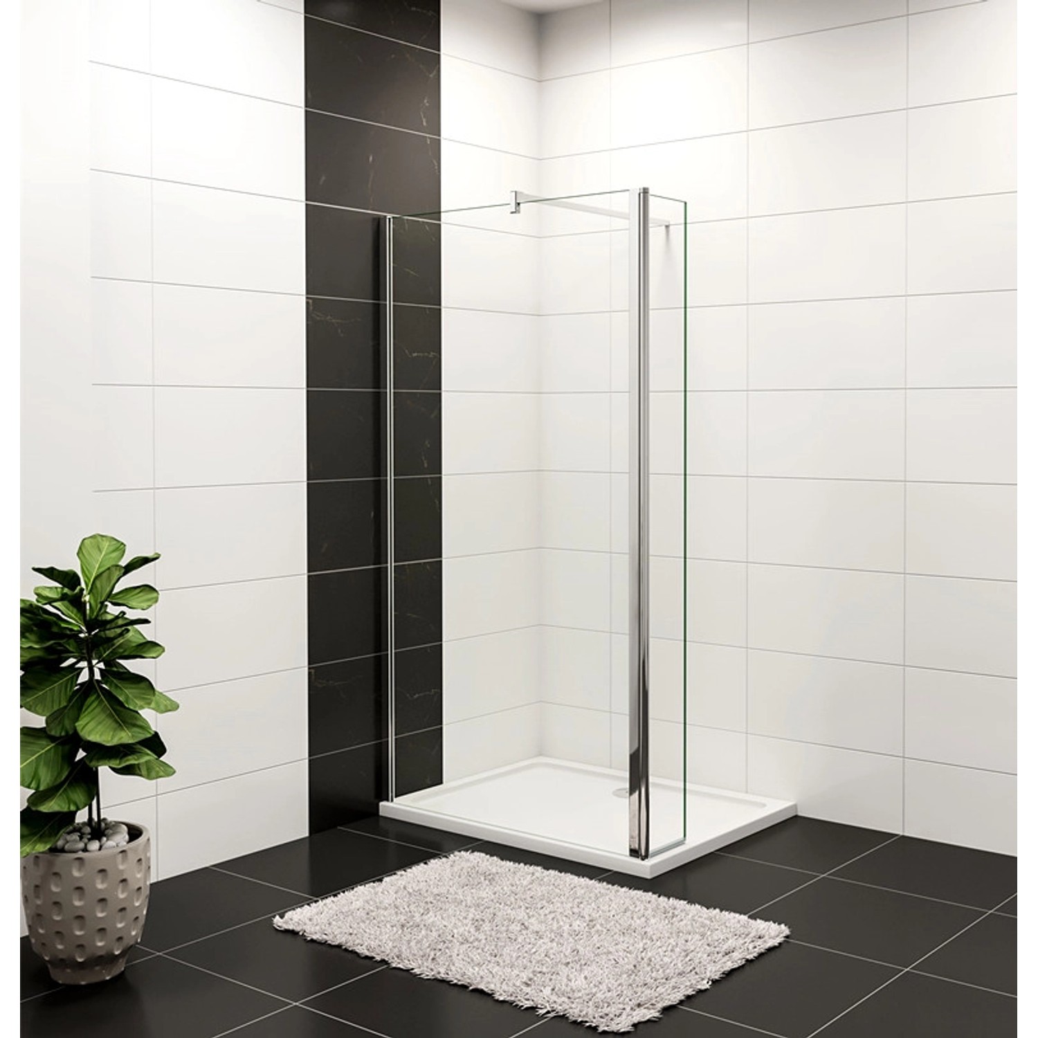 Duschparadies Walk In Dusche 85 x 200cm Mit 40cm Flipper 8mm Nano Glas Seitenwand Duschwand Klarglas Hochglanz Verchromt Duschparadies Walk In Dusche 85 x 200cm Mit 40cm Flipper 8mm Nano Glas Seitenwand Duschwand Klarglas Hochglanz Verchromt von Duschparadies