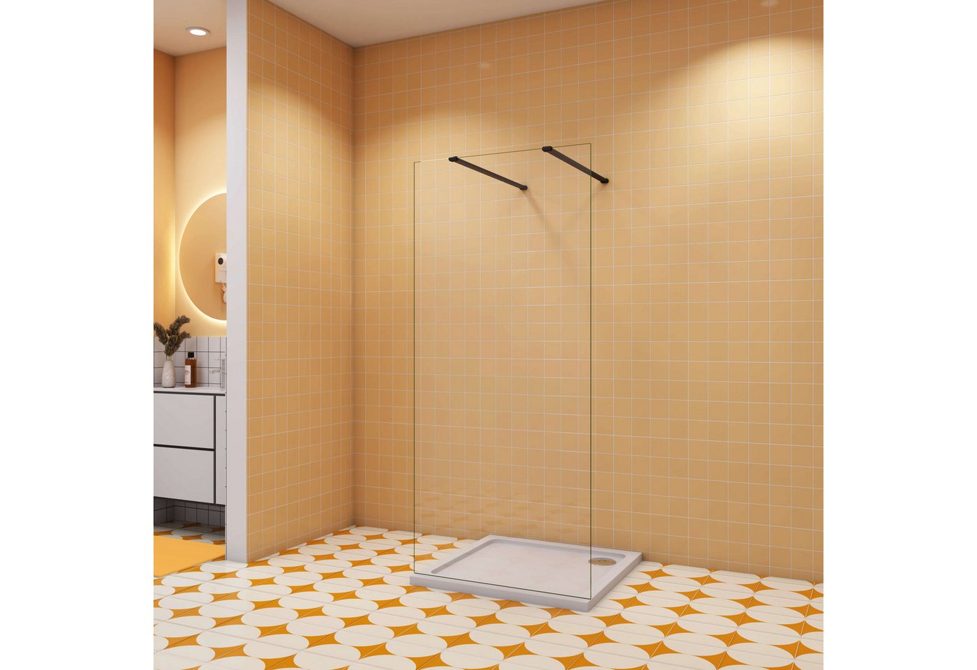 Duschparadies Walk-in-Dusche 200cm Duschtür 8mm Duschwand Walk-in Duschabtrennung Duschwand Duschparadies Walk-in-Dusche 200cm Duschtür 8mm Duschwand Walk-in Duschabtrennung Duschwand von Duschparadies