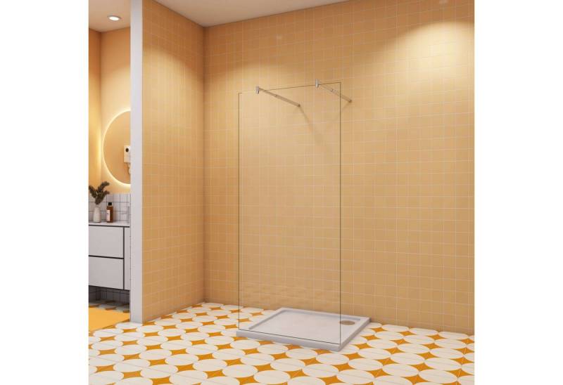 Duschparadies Walk-in-Dusche 200cm Duschtür 8mm Duschwand Walk-in Duschabtrennung Duschwand von Duschparadies