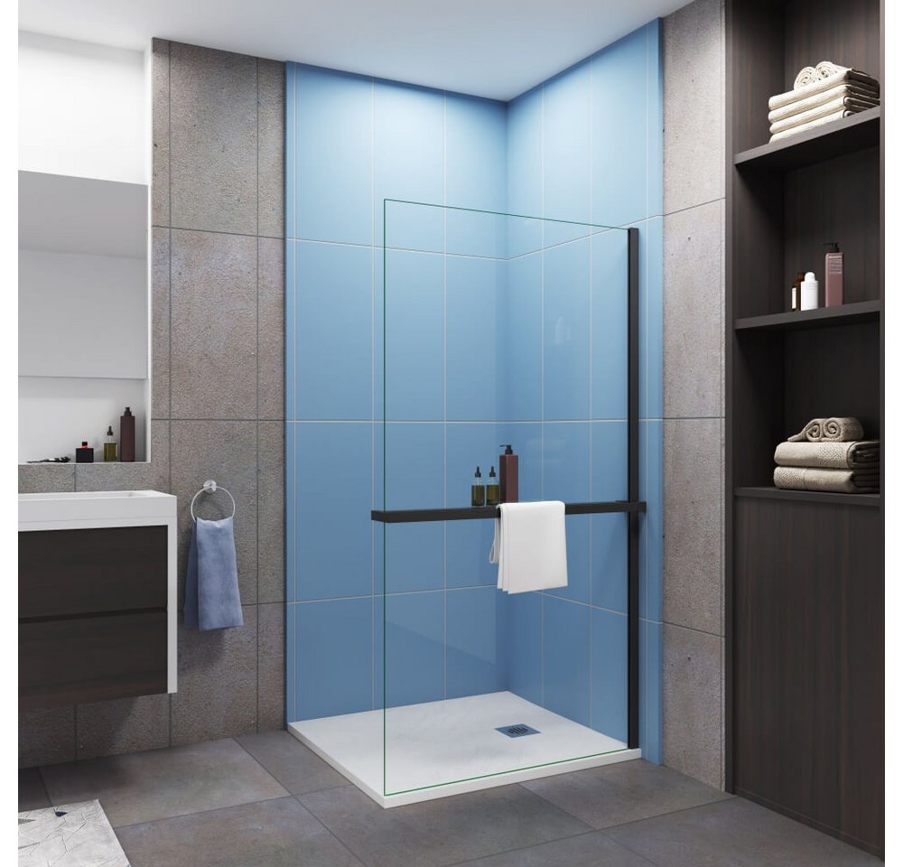 Duschparadies Walk-in-Dusche 200cm Walk In NANO Glas mit Handtuchhalter Duschwand Duschabtrennung, Einscheibensicherheitsglas Duschparadies Walk-in-Dusche 200cm Walk In NANO Glas mit Handtuchhalter Duschwand Duschabtrennung, Einscheibensicherheitsglas von Duschparadies