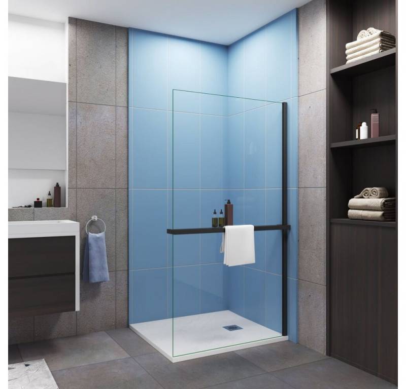 Duschparadies Walk-in-Dusche 200cm Walk In NANO Glas mit Handtuchhalter Duschwand Duschabtrennung, Einscheibensicherheitsglas Duschparadies Walk-in-Dusche 200cm Walk In NANO Glas mit Handtuchhalter Duschwand Duschabtrennung, Einscheibensicherheitsglas von Duschparadies