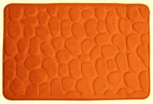 Badteppich Badematte Badvorleger Badezimmermatte Deluxe 60 x 95 cm (Orange) von Duschy