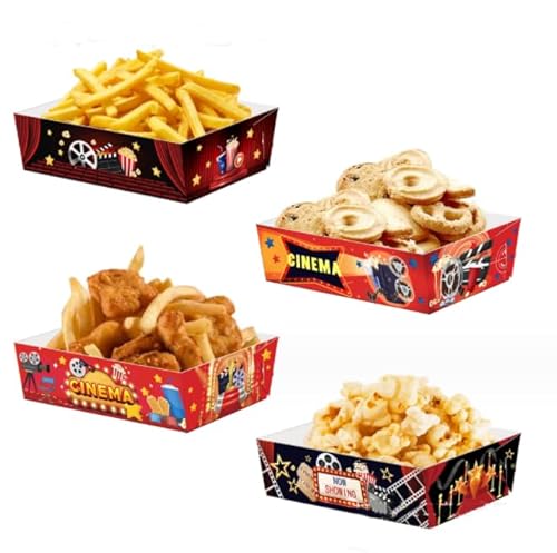 Dusenly 24pcs Movie Night Snack Tray Popcorn Boxes Cinema Party Snack Tray Movie Night Home Cinema Room Birthday Party Decorations Dusenly 24pcs Movie Night Snack Tray Popcorn Boxes Cinema Party Snack Tray Movie Night Home Cinema Room Birthday Party Decorations von Dusenly