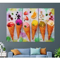 Eis Leinwand Druck, Wand Kunst, Malerei, Küche Dekor von DushArtDesign