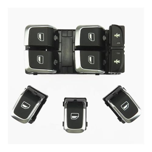 Fensterheber Für A6 S6 C7 A7 RS6 Q3 Chrom Fahrer Master Switch Fenster Glas Lift-Taste Set 4GD959851B 4GD959855 8KD959855A Schalter von Dusibulv