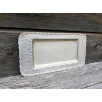 Gehämmertes Serviertablett - Zinntablett Handarbeit von DustRoad