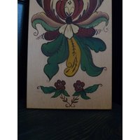 Rosemaling Wanddekor - Holzbrett Handbemalt Rosemaling Wanddekor - Holzbrett Handbemalt von DustRoad