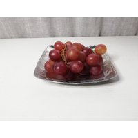Schüssel Serviertablett Obstteller Tischdekoration Aluminium Norweger Handarbeit Vintage von DustRoad